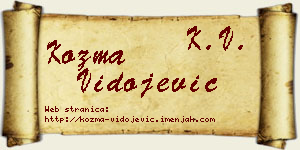 Kozma Vidojević vizit kartica